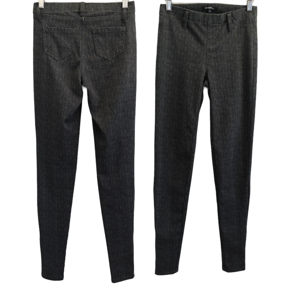 George jeggings pants black green prints XS